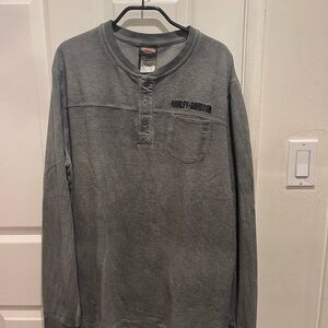Harley-Davidson Charcoal Long Sleeve Henley